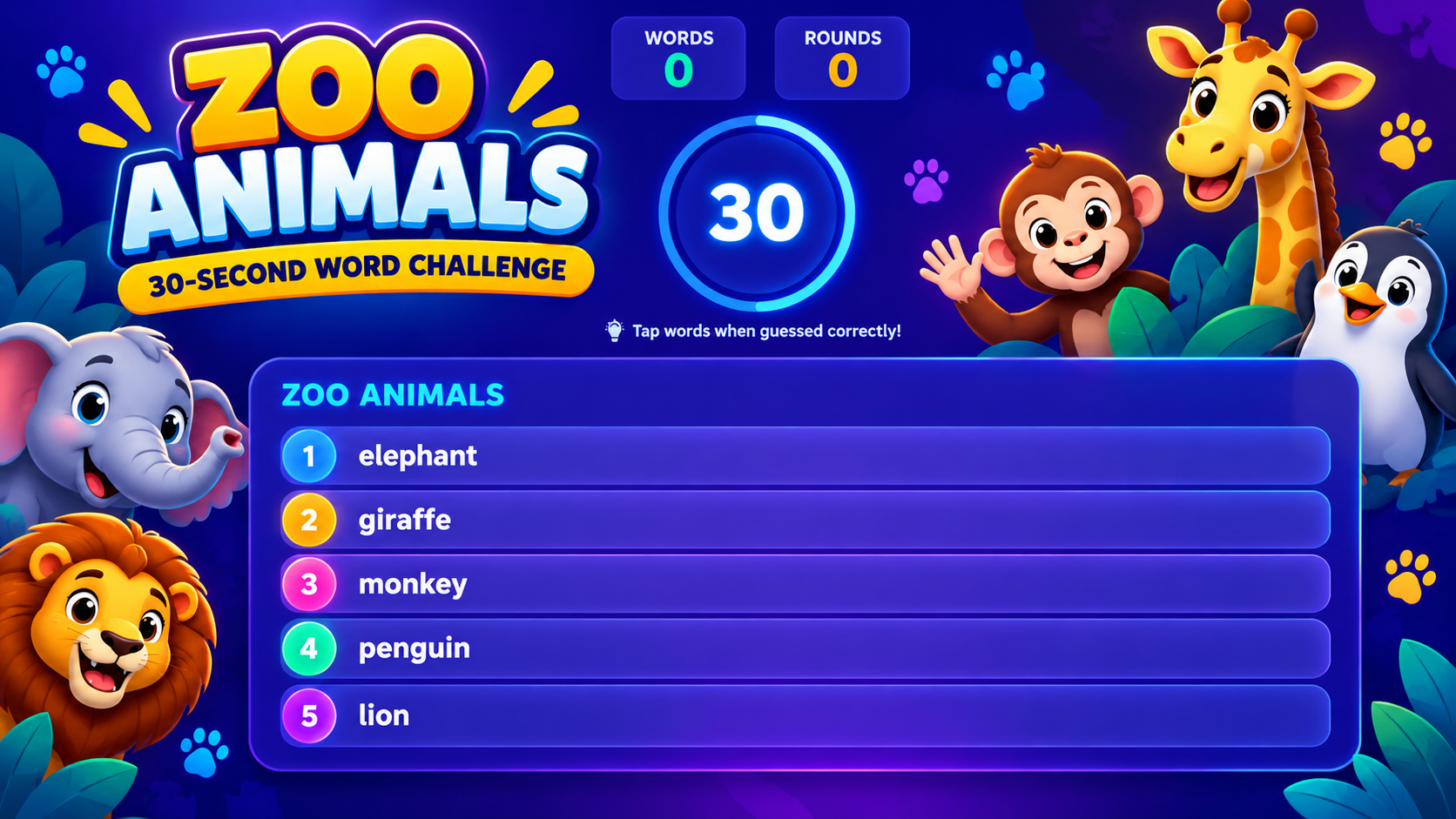 English Charades game