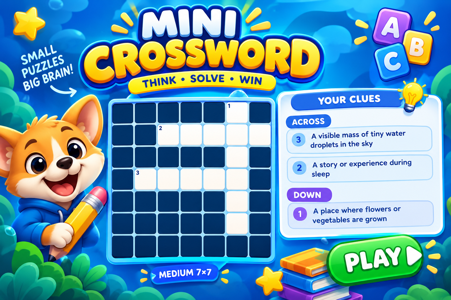 Crossword puzzle game
